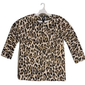 Chelsea & Theodore women's XL leopard print jacket